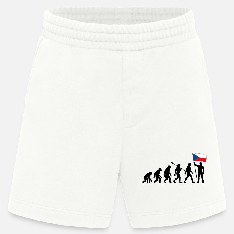 Tschechien - Evolution - Flagge - Nation - Heavyweight Shorts - made by SPREAD  - OFF WHITE