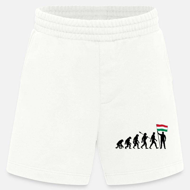 Ungarn - Evolution - Flagge - Nation - Heavyweight Shorts - made by SPREAD  - OFF WHITE