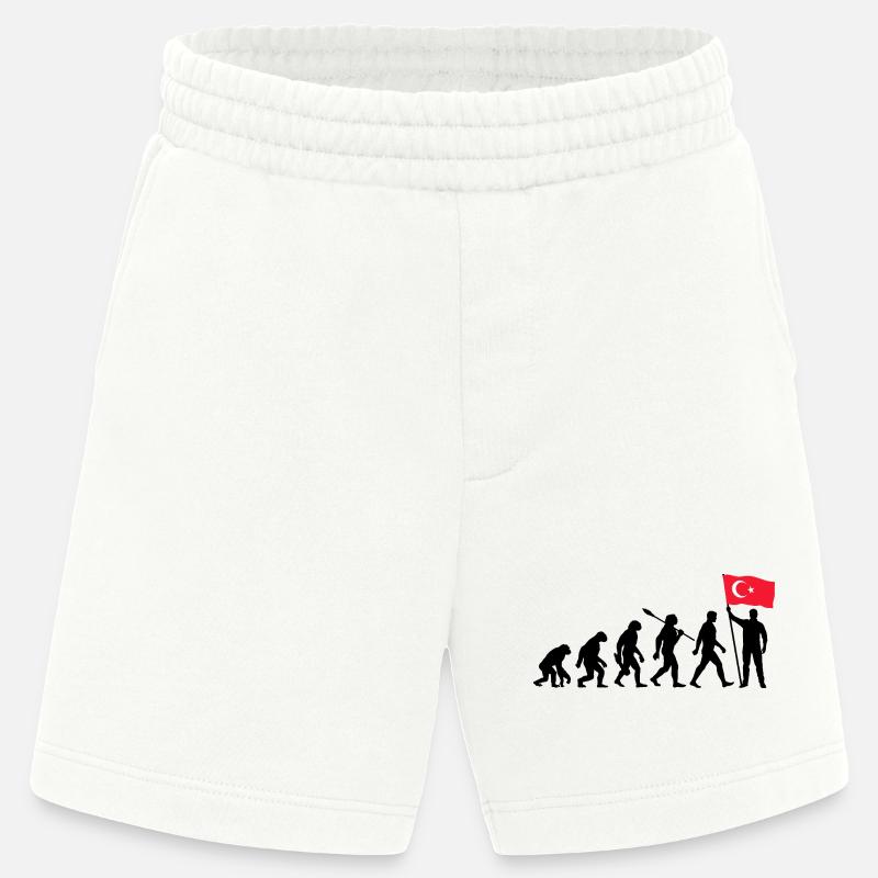 Turkei - Evolution - Flagge - Nation - Heavyweight Shorts - made by SPREAD  - OFF WHITE