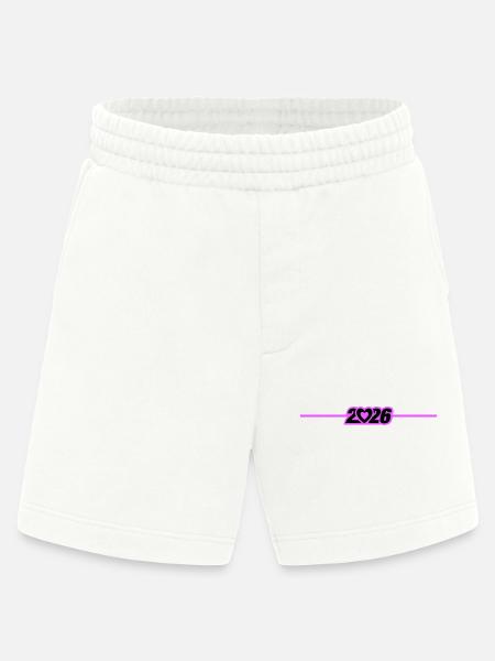 Cœur année 2026 - Short bio épais fabriqué en UE - OFF WHITE