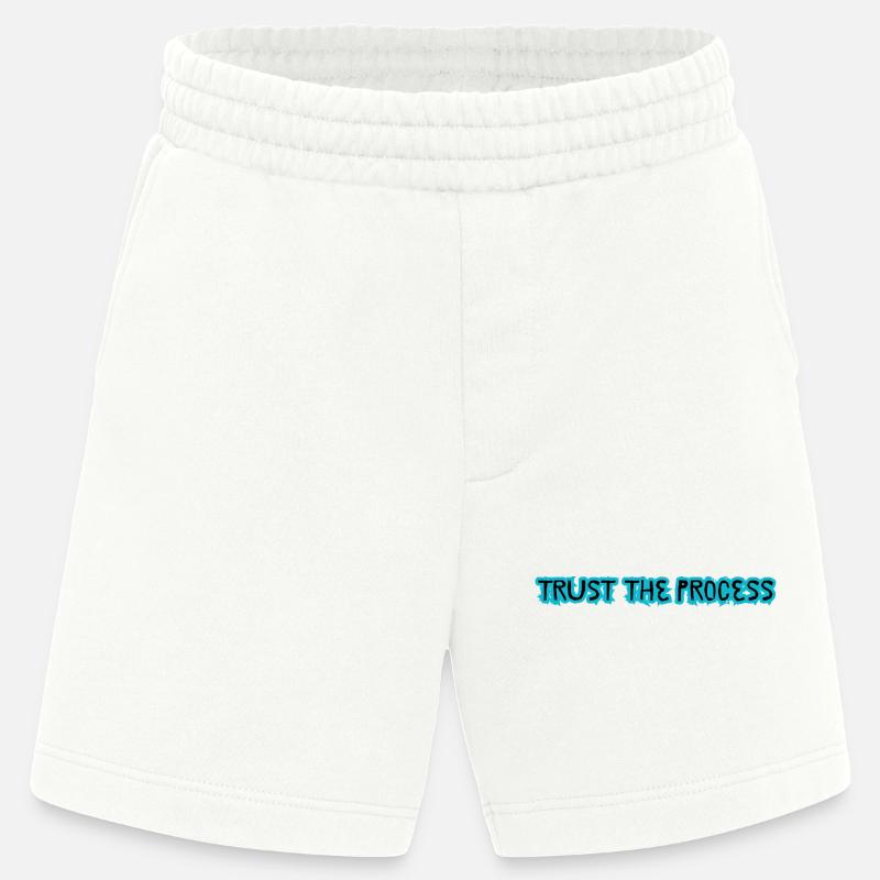 TRUST THE PROCESS conception - Short bio épais fabriqué en UE - OFF WHITE