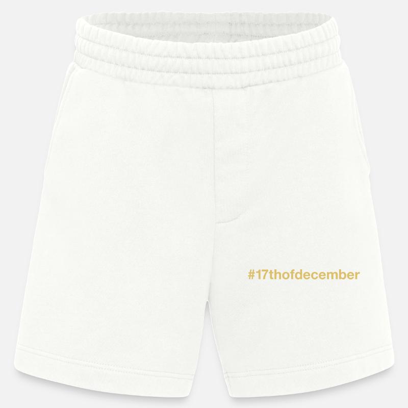 Né le 17 décembre Anniversaire - Short bio épais fabriqué en UE - OFF WHITE