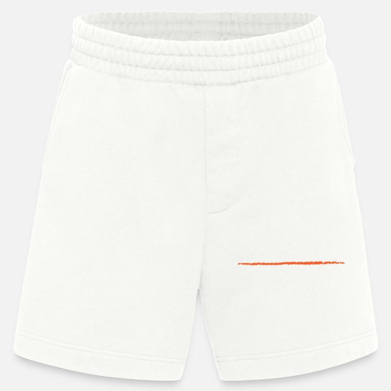 scribbled line | scribbled line - Heavyweight Shorts - made by SPREAD  - OFF WHITE