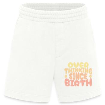 Overthinking since birth in yellow - Heavyweight Shorts - made by SPREAD  - OFF WHITE - Vorne