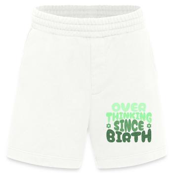 Overthinking since birth in green - Heavyweight Shorts - made by SPREAD  - OFF WHITE - Vorne