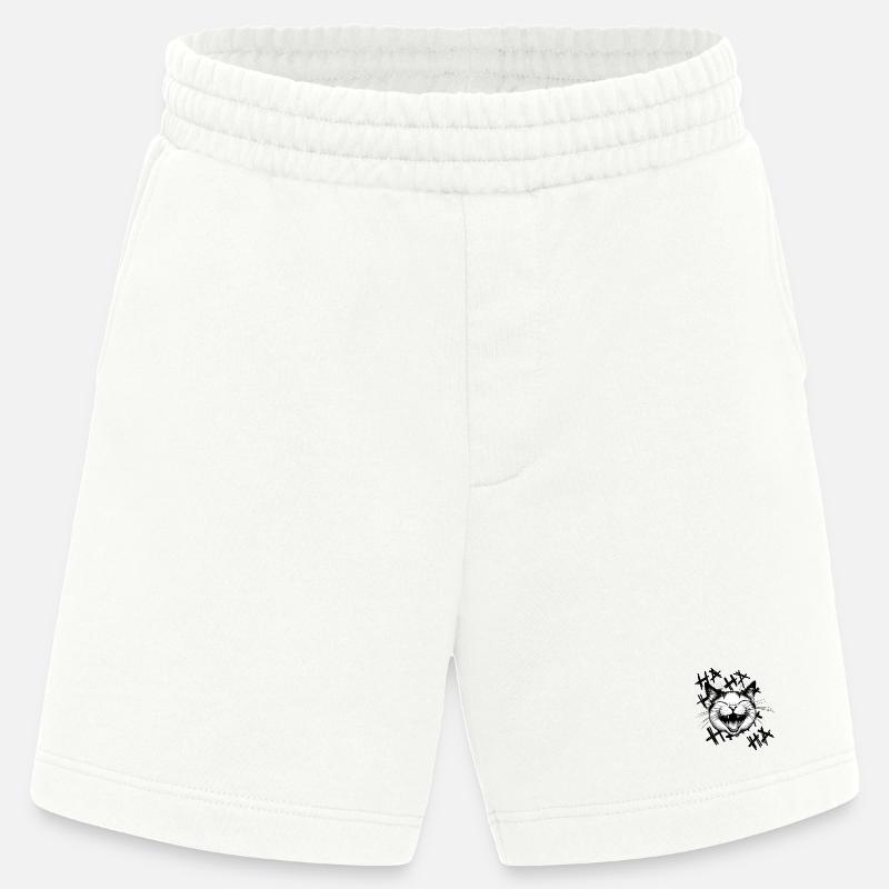 Lachende 🐈😂 Katze - Heavyweight Shorts - made by SPREAD  - OFF WHITE