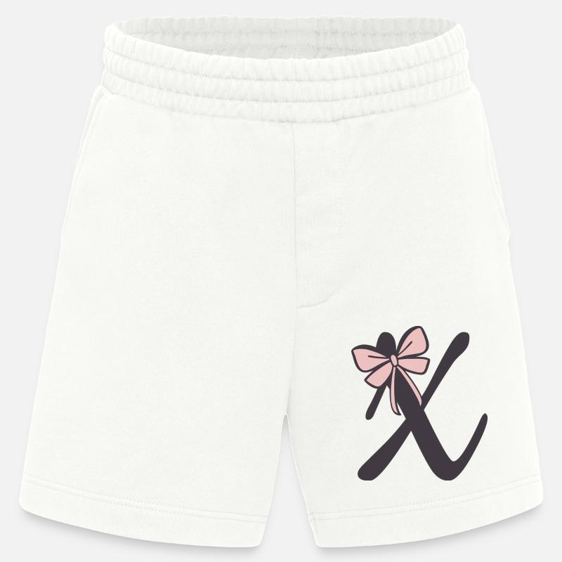 Anfangsbuchstabe X Schleifchen - Heavyweight Shorts - made by SPREAD  - OFF WHITE