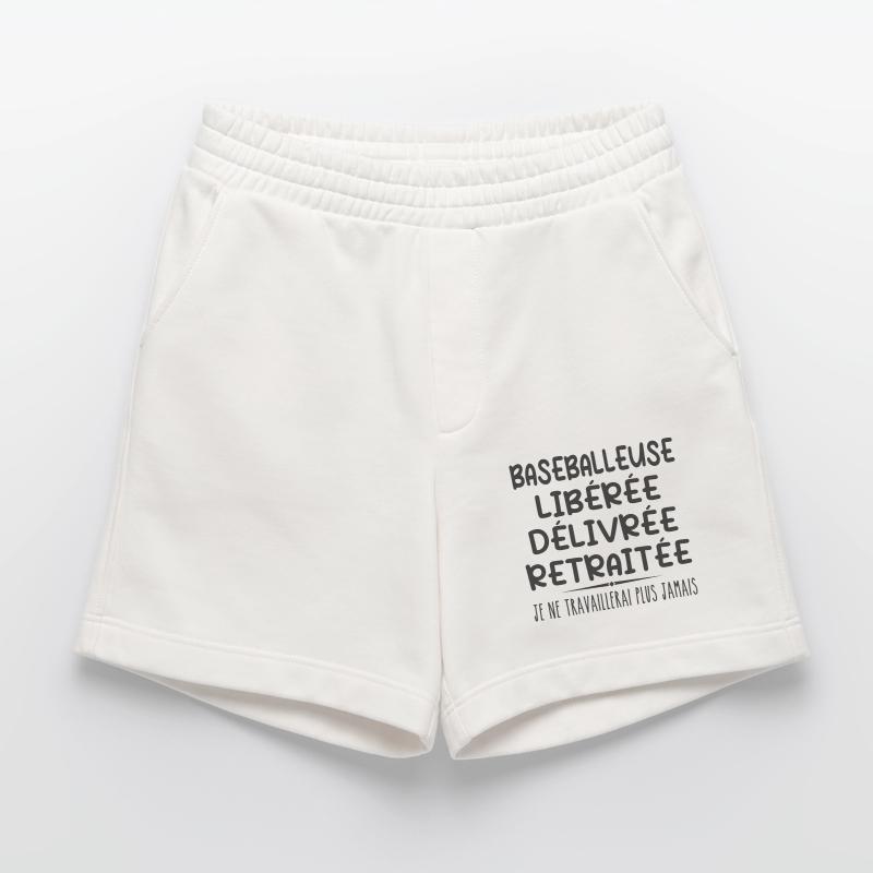 Baseballeuse célèbre sa retraite avec humour cadea Short bio épais fabriqué en UE