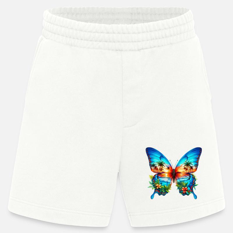 Papillon - Short bio épais fabriqué en UE - OFF WHITE
