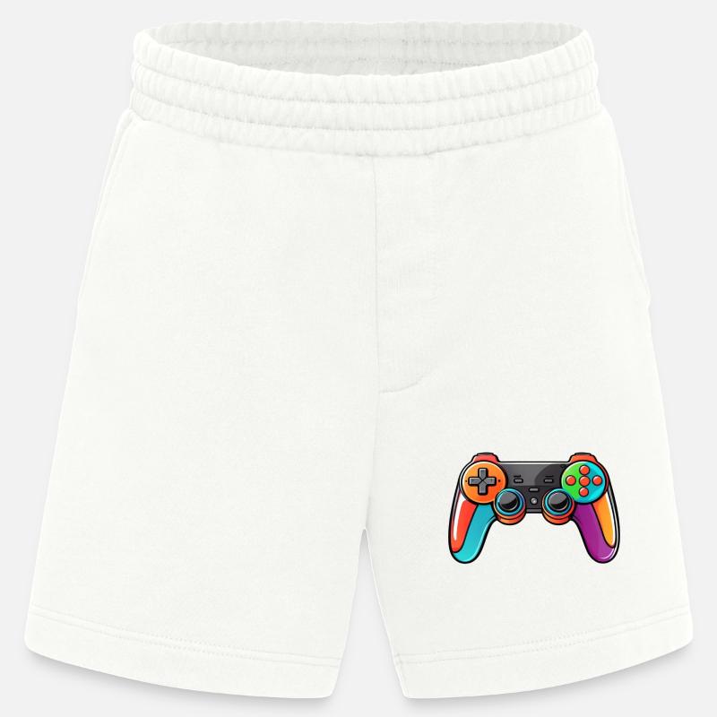 Gamepad Controller Farben Bunt - Heavyweight Shorts - made by SPREAD  - OFF WHITE