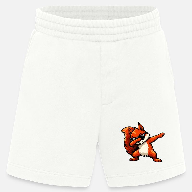 Dabbing Rotes Eichhörnchen - Heavyweight Shorts - made by SPREAD - OFF WHITE