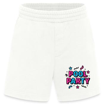 Pool Party 90er Schriftzug - Heavyweight Shorts - made by SPREAD  - OFF WHITE - Vorne
