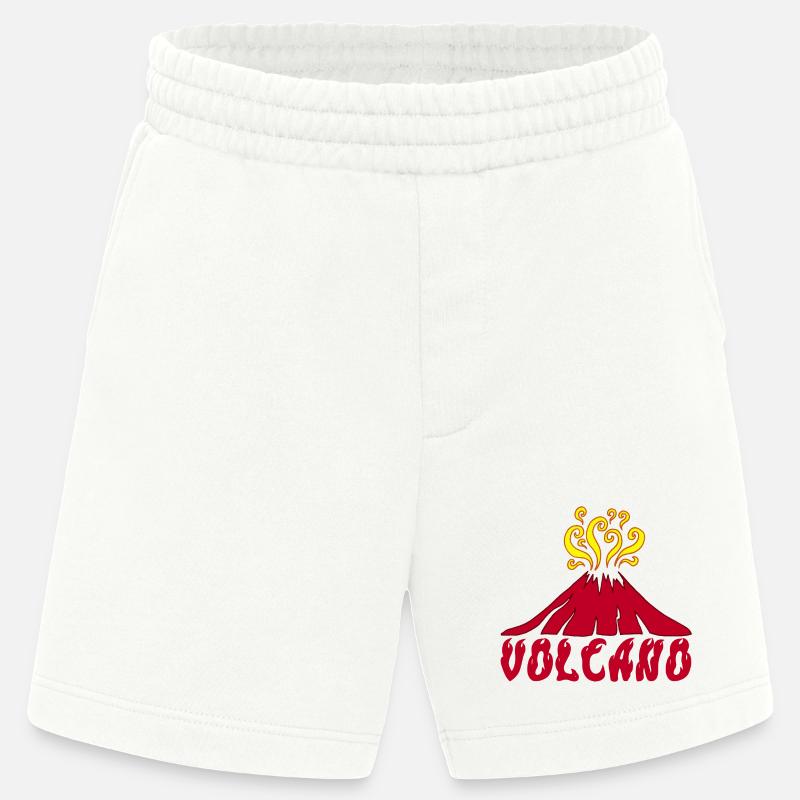 Ausbrechender Vulkan - Heavyweight Shorts - made by SPREAD  - OFF WHITE