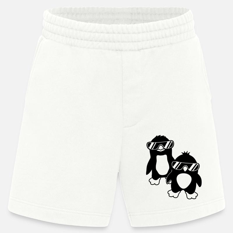 Crew Penguins 2 Amis - Short bio épais fabriqué en UE - OFF WHITE