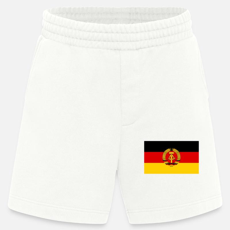 Drapeau de la RDA - Short bio épais fabriqué en UE - OFF WHITE