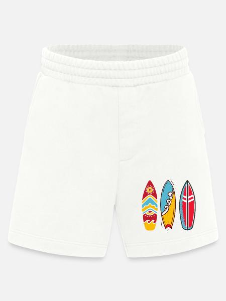Drei Pop-Art-Surfbretter - Heavyweight Shorts - made by SPREAD  - OFF WHITE