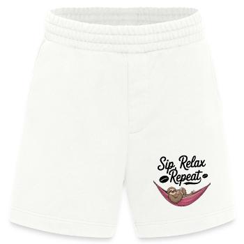 Schlürfen, entspannen, wiederholen - Heavyweight Shorts - made by SPREAD  - OFF WHITE - Vorne