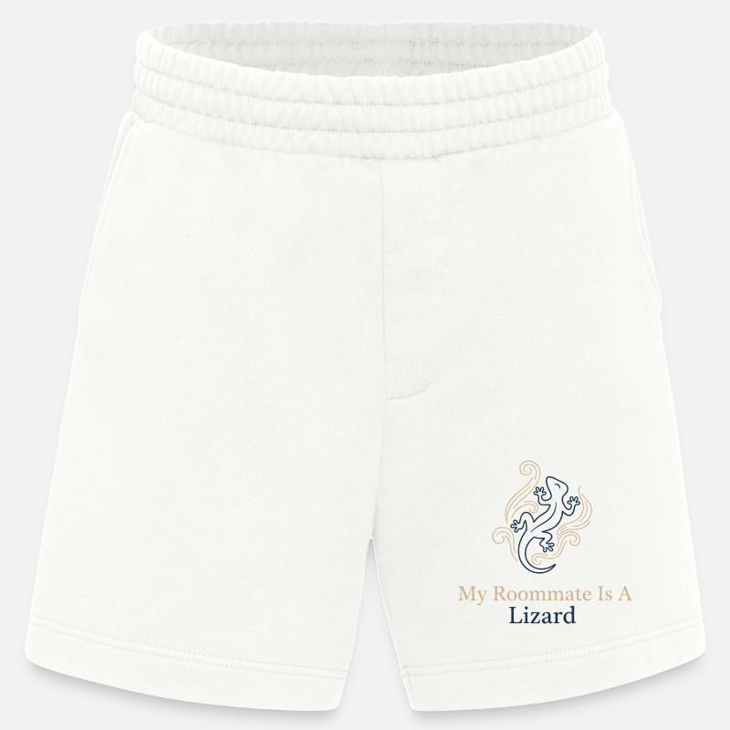 Mein Mitbewohner ist eine Echse - Heavyweight Shorts - made by SPREAD  - OFF WHITE