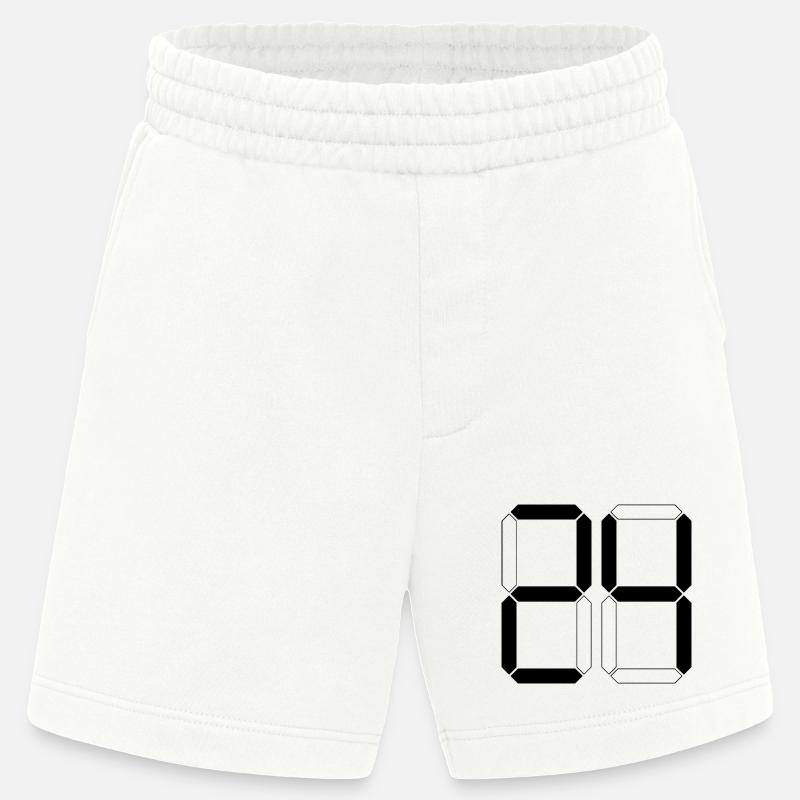 NUMMER 24 Vierundzwanzig Geschenk Digital - Heavyweight Shorts - made by SPREAD  - OFF WHITE