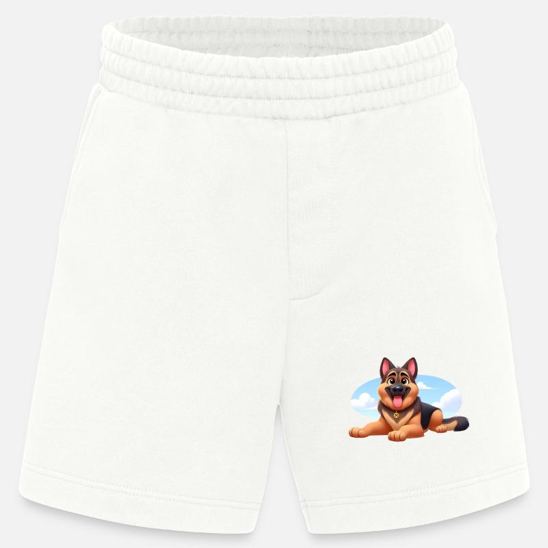 German Shepherd 12 - Heavyweight Shorts - made by SPREAD  - OFF WHITE