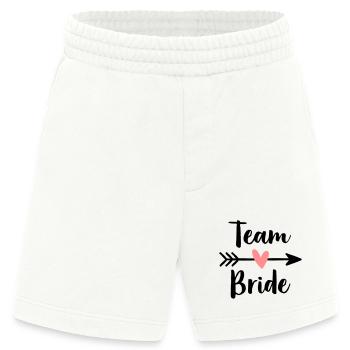 Team Bride Herz Amor Pfeil Junggesellinnenabschied - Heavyweight Shorts - made by SPREAD  - OFF WHITE - Vorne