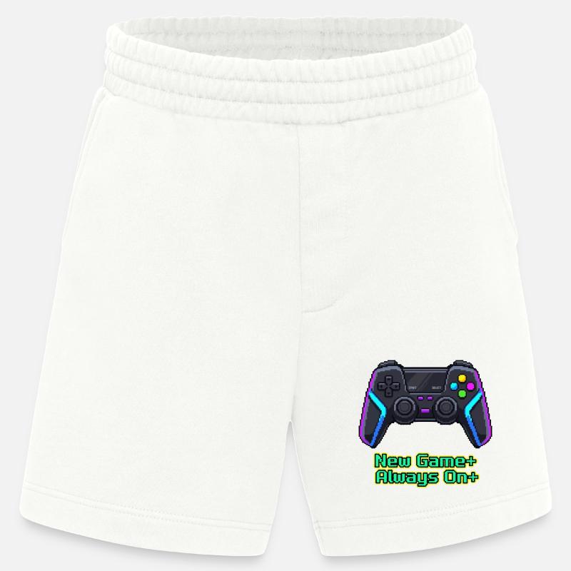 Neon Pixel Controller New Game Plus - Short bio épais fabriqué en UE - OFF WHITE