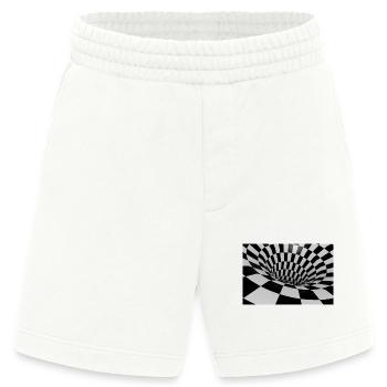 Tunnel Carreaux Noir et Blanc - Short bio épais fabriqué en UE - OFF WHITE - Devant