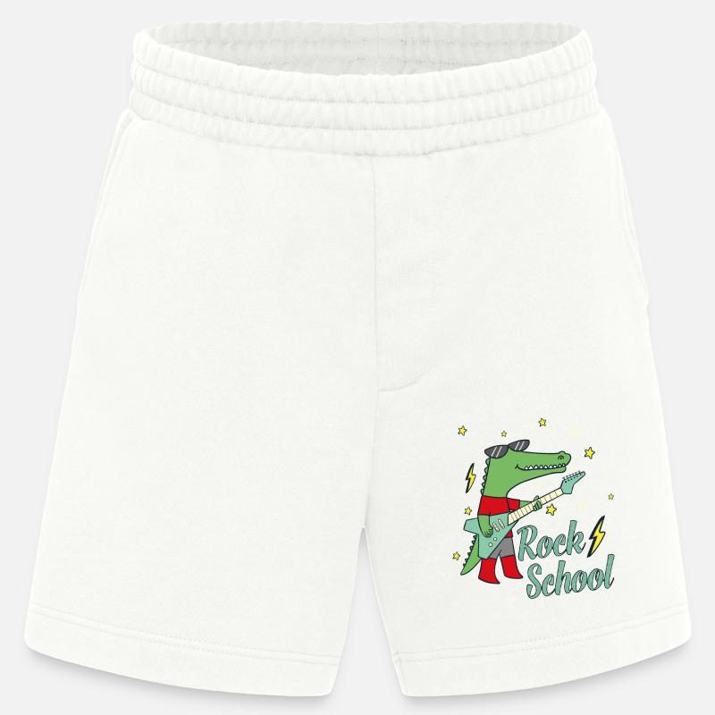 Rock School Schulbeginn Schulanfang Geschenkidee - Heavyweight Shorts - made by SPREAD - OFF WHITE