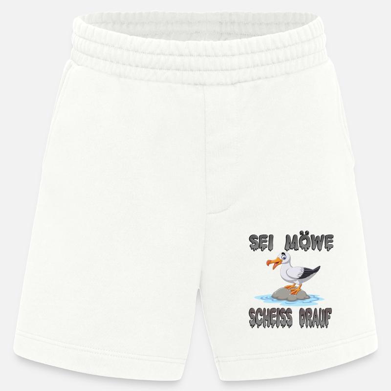 Sei Möwe Scheiss Drauf - Heavyweight Shorts - made by SPREAD  - OFF WHITE