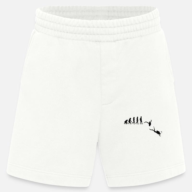 Evolution divers - Heavyweight Shorts - made by SPREAD  - OFF WHITE
