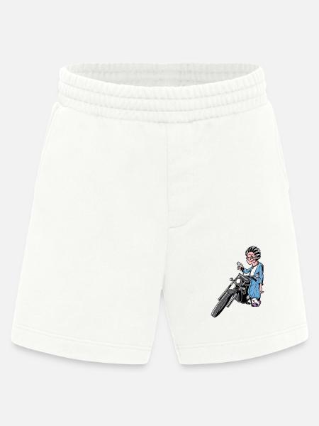 Bedstemor motorcykel pension pension cykel alder - Heavyweight organic shorts made in EU - OFF WHITE