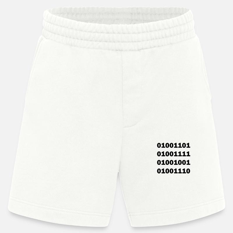 Binary code MOIN - Heavyweight Shorts - made by SPREAD  - OFF WHITE