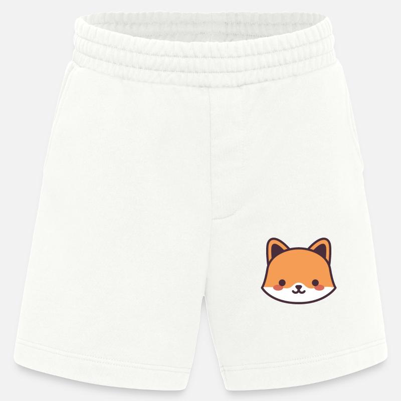 Fox kawaii - Heavyweight Shorts - made by SPREAD  - OFF WHITE