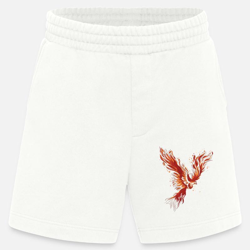 Brennender Phönix - Heavyweight Shorts - made by SPREAD  - OFF WHITE
