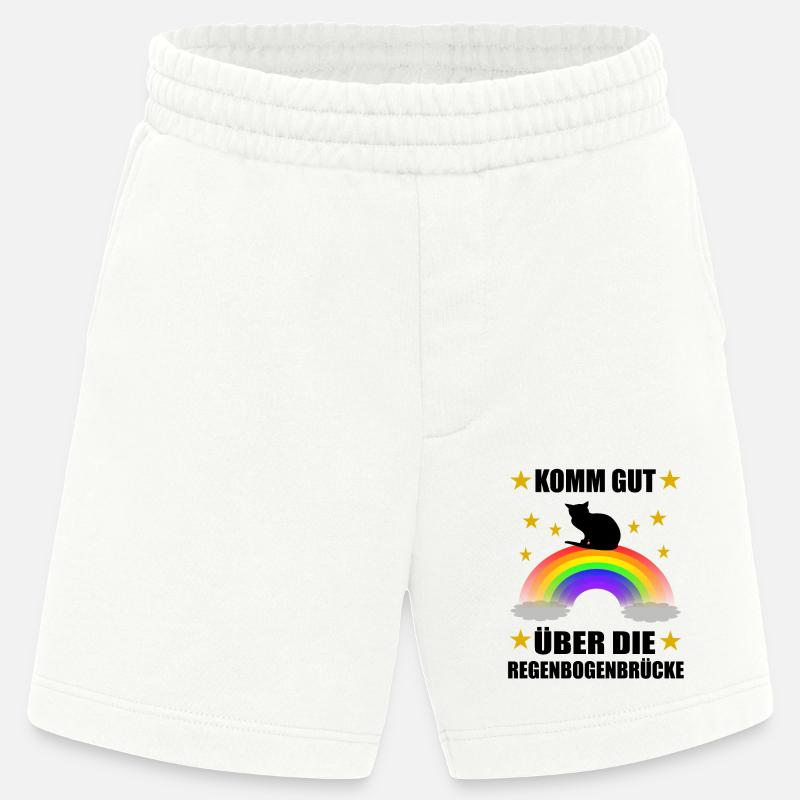 Süße Katze Regenbogenbrücke Gedanke - Heavyweight Shorts - made by SPREAD  - OFF WHITE