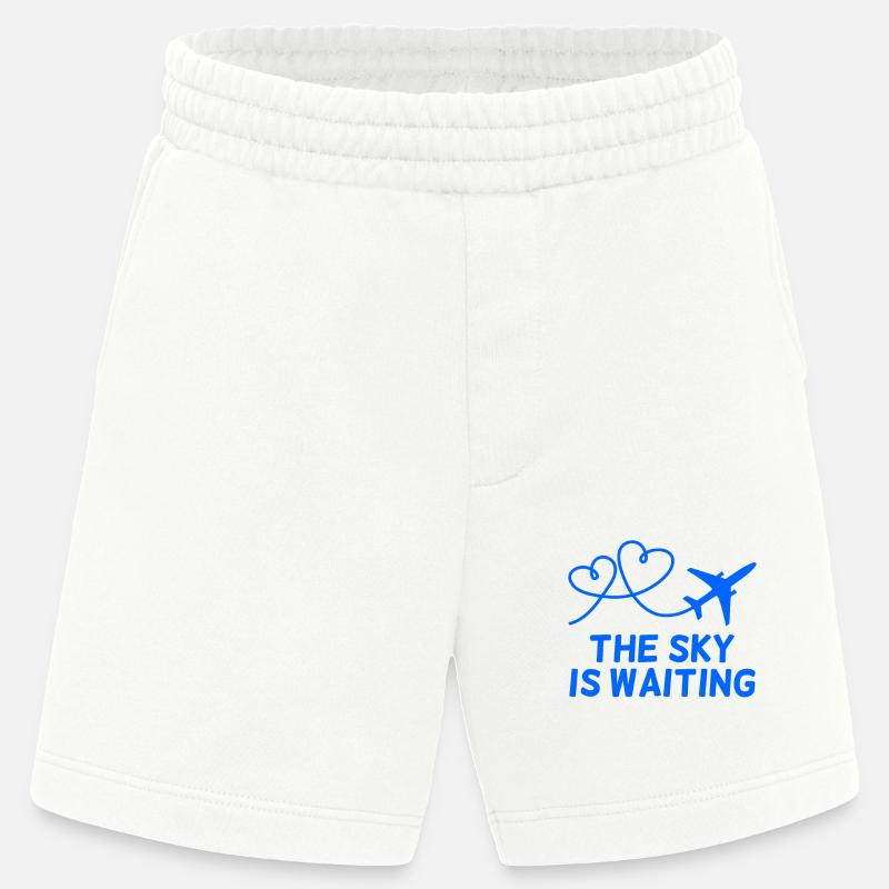 Flugzeug Pilot Spruch Geschenk - Heavyweight Shorts - made by SPREAD  - OFF WHITE