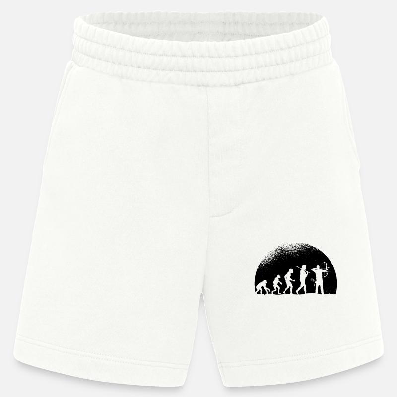 Evolution Bogenschießen - Heavyweight Shorts - made by SPREAD  - OFF WHITE