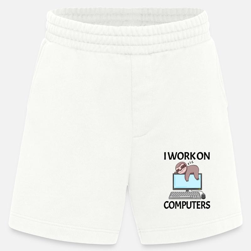 Computer Nerd Programmierer Herren Geschenk - Heavyweight Shorts - made by SPREAD  - OFF WHITE