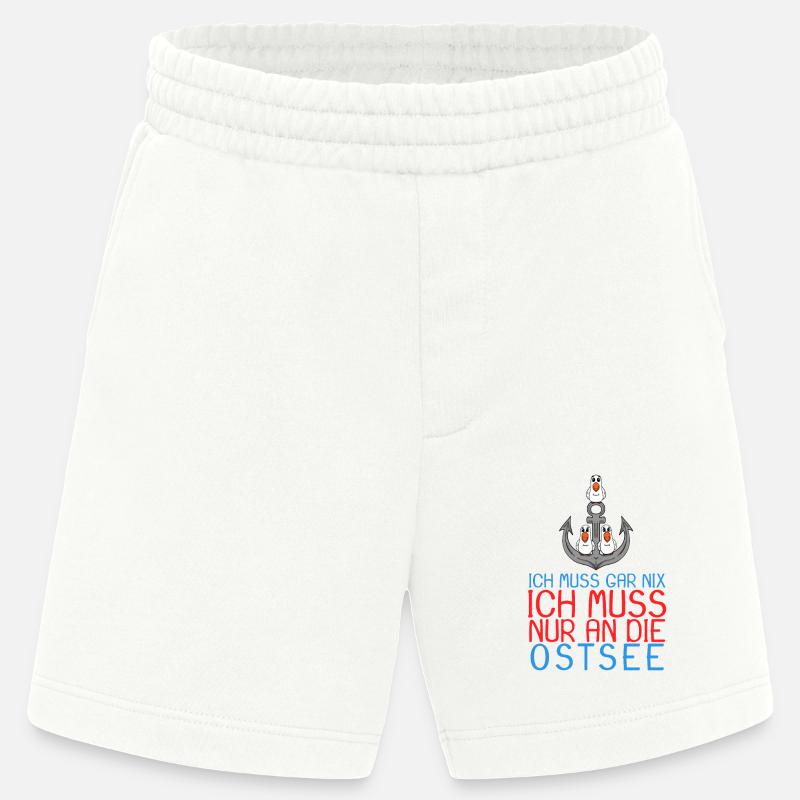 Ostsee Anker Möwe Geschenk - Heavyweight Shorts - made by SPREAD  - OFF WHITE