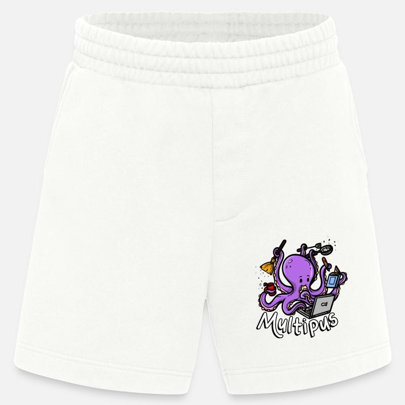 Multipus Multitasking Oktopus - Heavyweight Shorts - made by SPREAD  - OFF WHITE