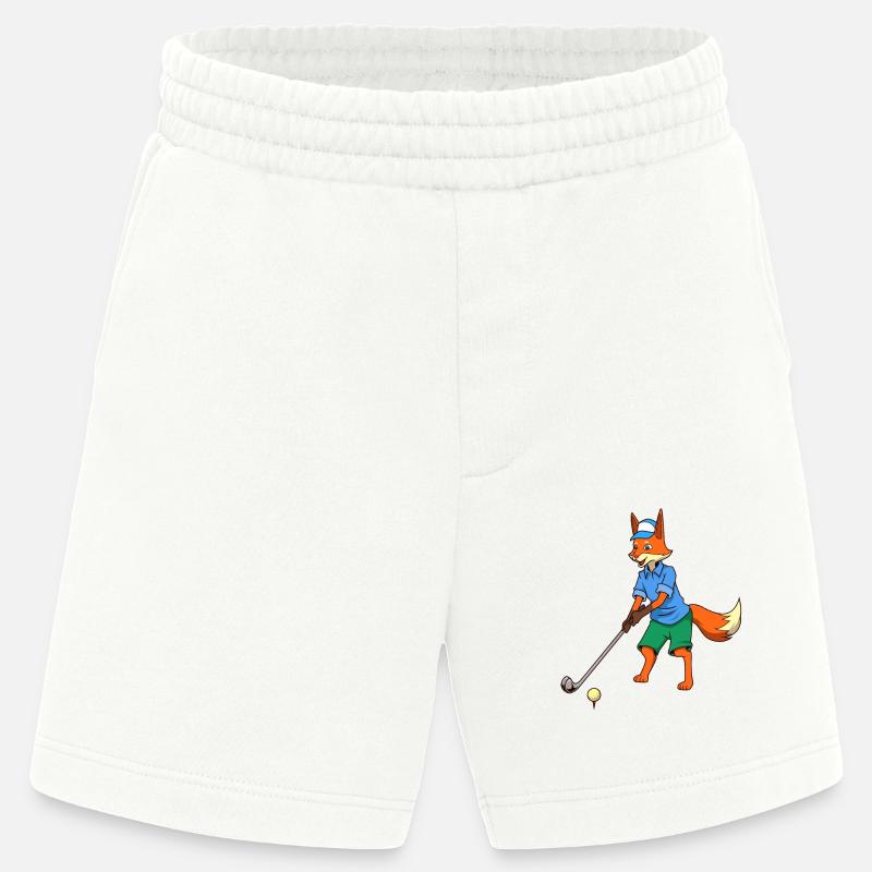 Comic Fuchs plays golf - Golfer - Heavyweight Shorts - made by SPREAD - OFF WHITE