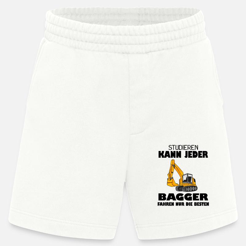 Bagger Baggerfahrer Spruch - Heavyweight Shorts - made by SPREAD  - OFF WHITE
