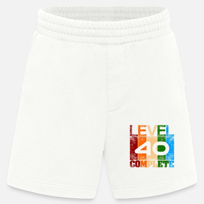Endlich bin ich 40 - Heavyweight Shorts - made by SPREAD  - OFF WHITE