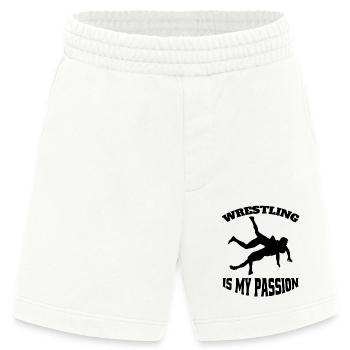 Wrestling lustige Geschenk Ringer Spruch Ringen - Heavyweight Shorts - made by SPREAD  - OFF WHITE - Vorne