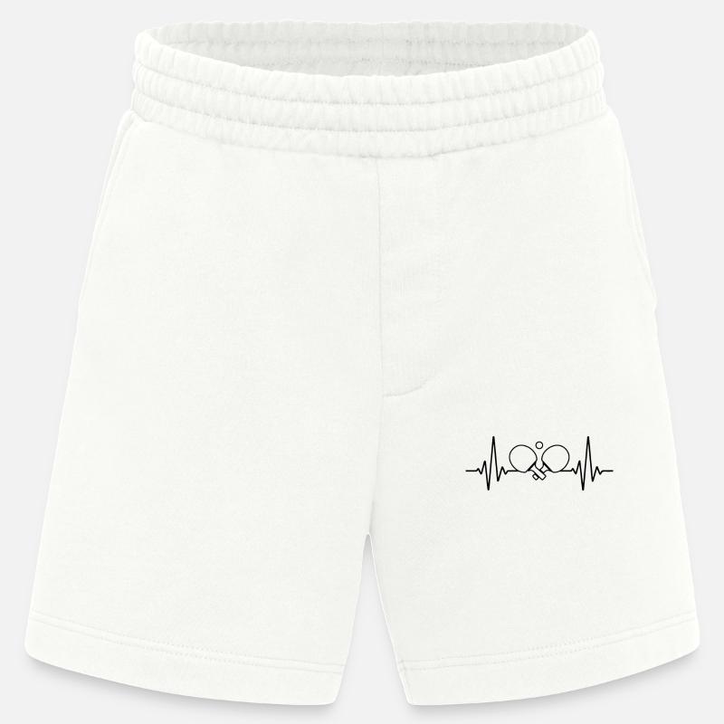 Ping Pong Herzfrequenz und Lebensstil - Heavyweight Shorts - made by SPREAD  - OFF WHITE