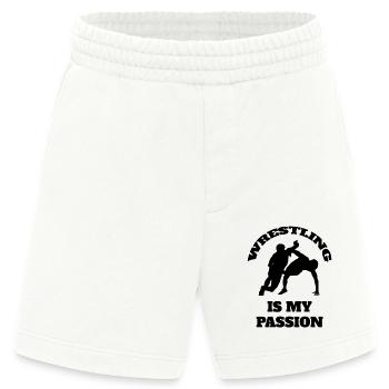 Wrestling lustige Spruch Ringen Geschenk Ringer - Heavyweight Shorts - made by SPREAD  - OFF WHITE - Vorne