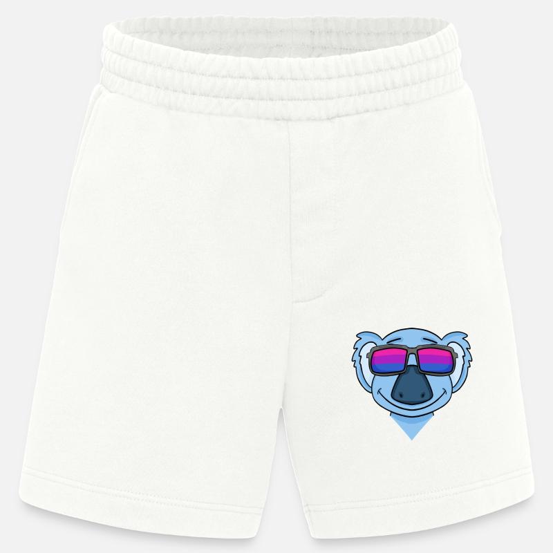 Bisexual Koala Bisexuality Gift - Heavyweight Shorts - made by SPREAD - OFF WHITE