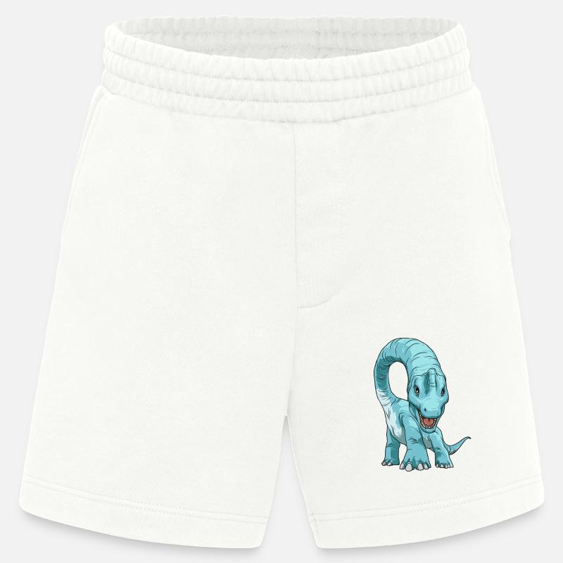 Brachiosaurus Dinosaurier Face to Face - Heavyweight Shorts - made by SPREAD  - OFF WHITE