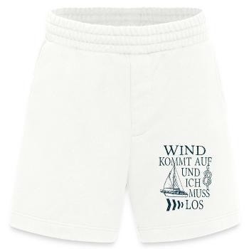 Wind kommt auf und ich muss los segeln - Heavyweight Shorts - made by SPREAD  - OFF WHITE - Vorne