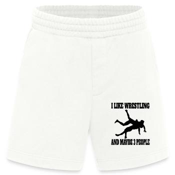 Wrestling lustige Geschenk Ringer Spruch Ringen - Heavyweight Shorts - made by SPREAD  - OFF WHITE - Vorne